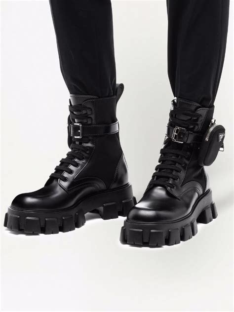 high top prada shoes|Black Leather boots .